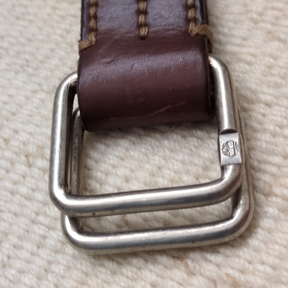 Beautiful Broken In Timberland Leather Belt - Picture 6 of 7